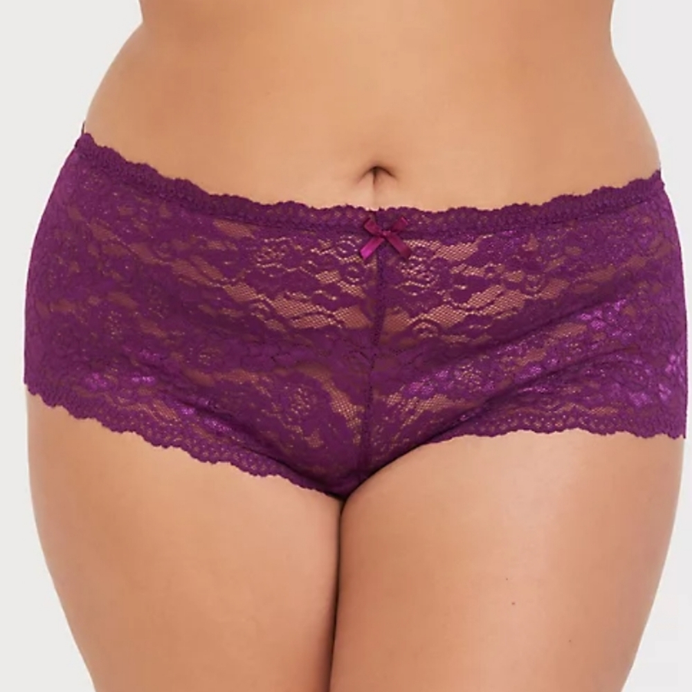 Lace berry/fushia cheeky panties torrid 6x